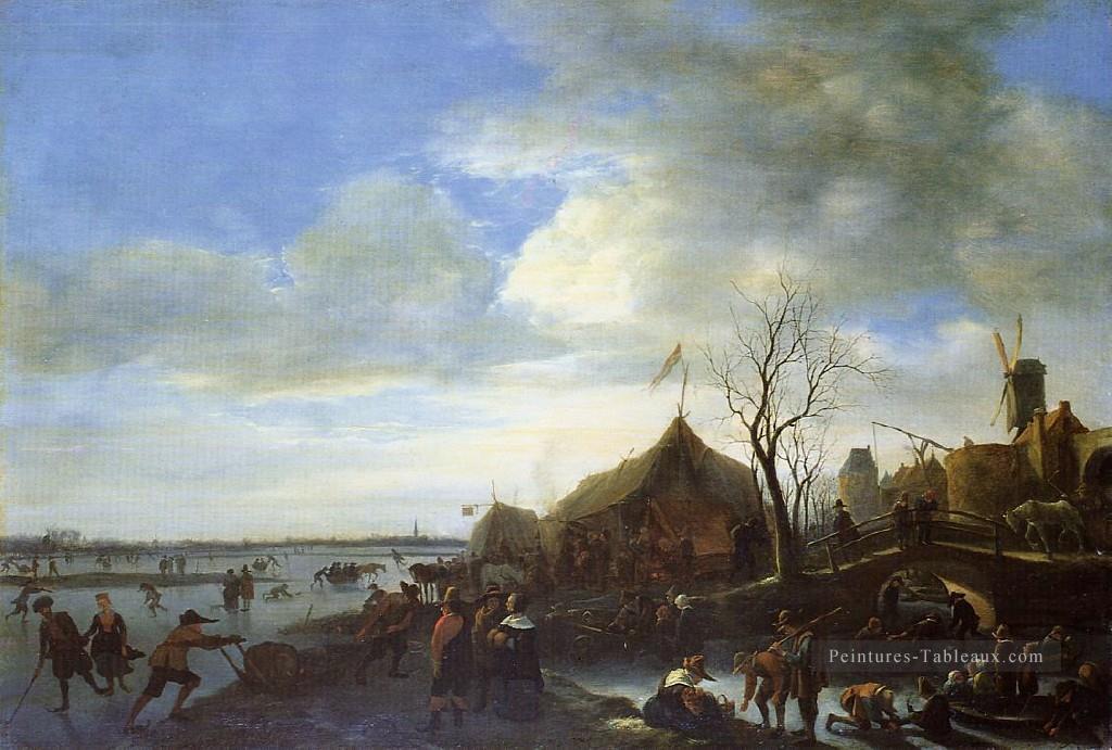 Hiver Néerlandais genre peintre Jan Steen Peintures à l'huile